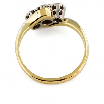 18ct gold & Platinum Diamond 3 stone Ring size L